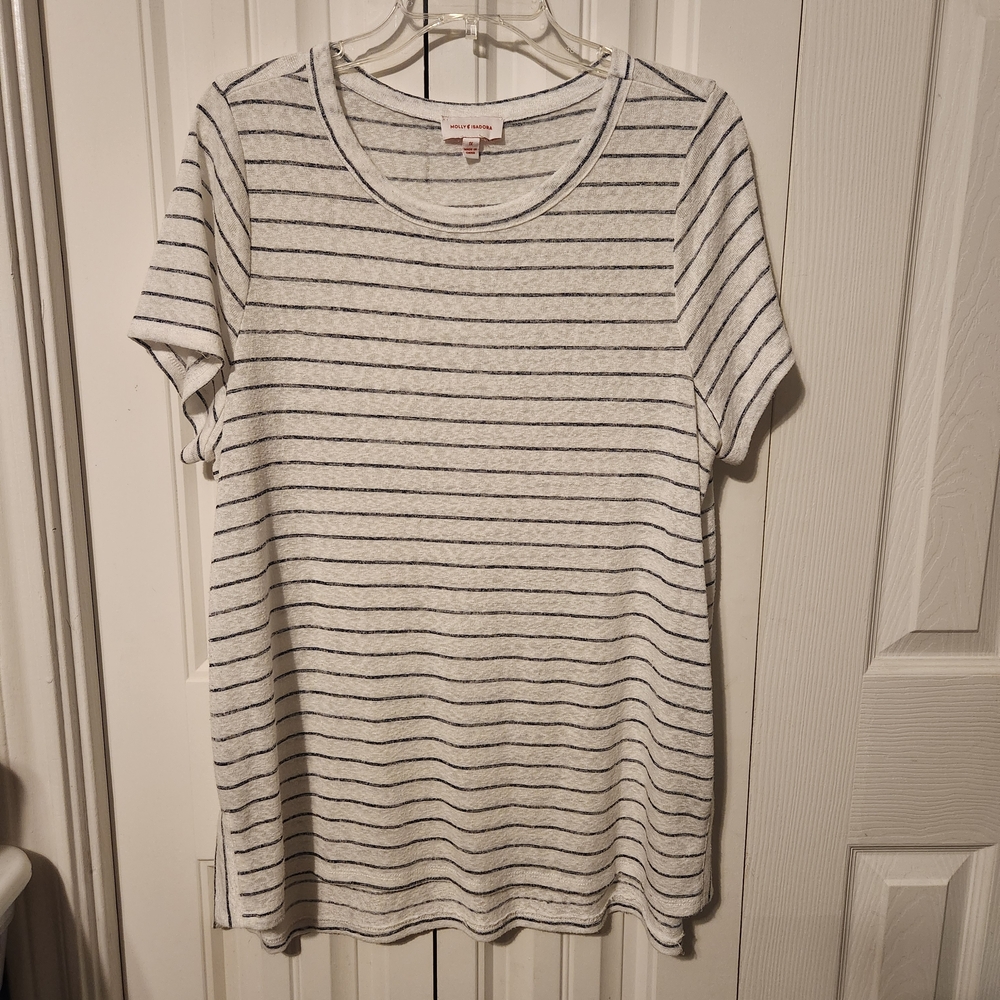 Navy Striped Short Sleeve Tee